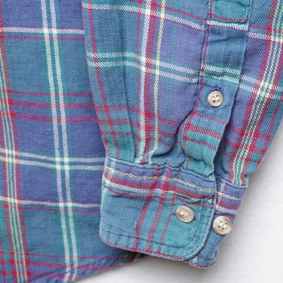 Midwest Traders Plaid Flannel Shirt Vintage Soft Worn-In Size M - Picture 7 of 9